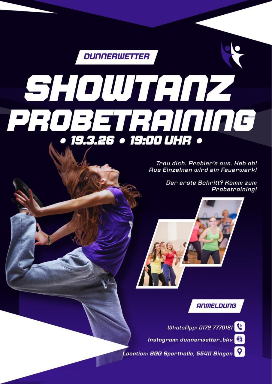 Dunnerwetter Showtanz Probetraining